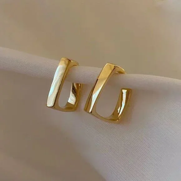 Earrings Women Minimalist Circle Bohemian Hoop Drop Cute Trendy Jewelry - Picture 2 of 7